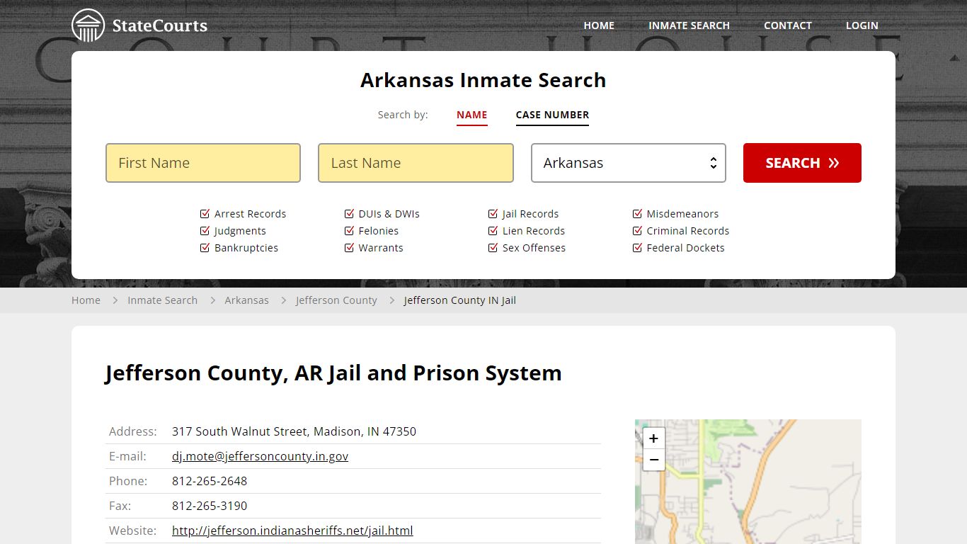 Jefferson County, AR Jail and Prison System - State Courts